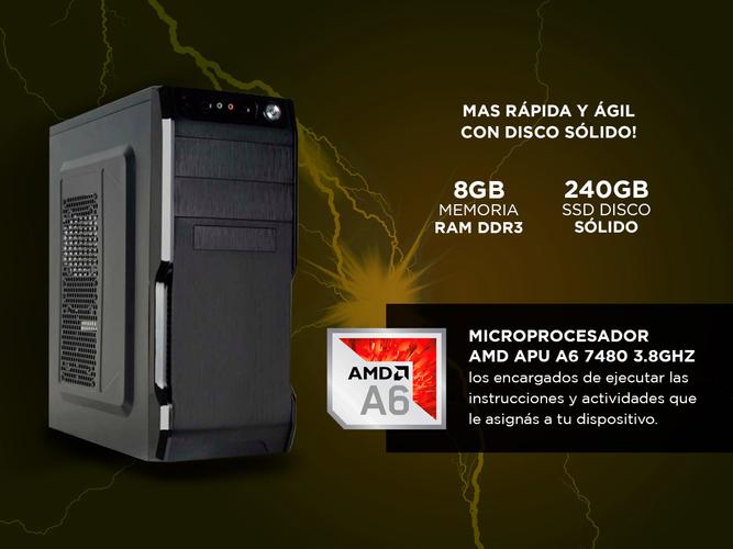 Pc Armada AMD Dual Core 7480 + 8GB + SSD 240GB 600w Graficos AMD Juegos Diseño - 2