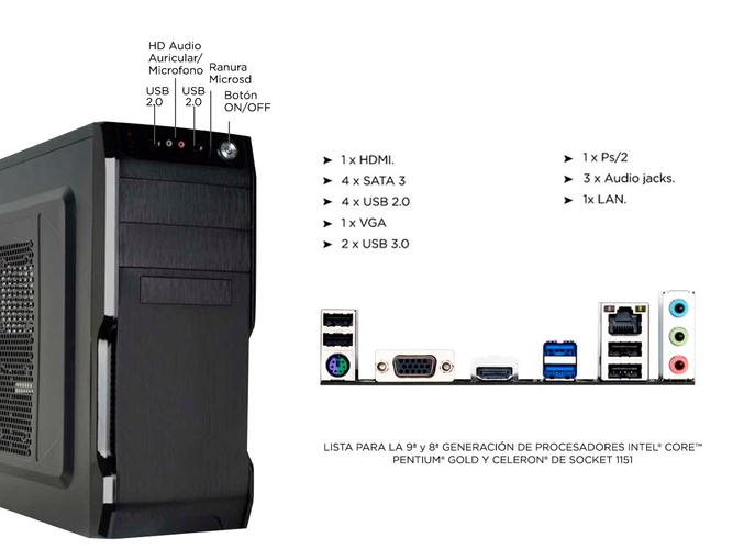 Pc Armada AMD Dual Core 7480 + 8GB + SSD 240GB 600w Graficos AMD Juegos Diseño - 4