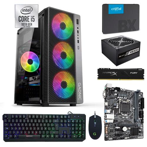 Pc Armada i5 10400 Gabinete Rgb 8gb Ssd 240 500w 80 plus Gamer Diseño Web - 0