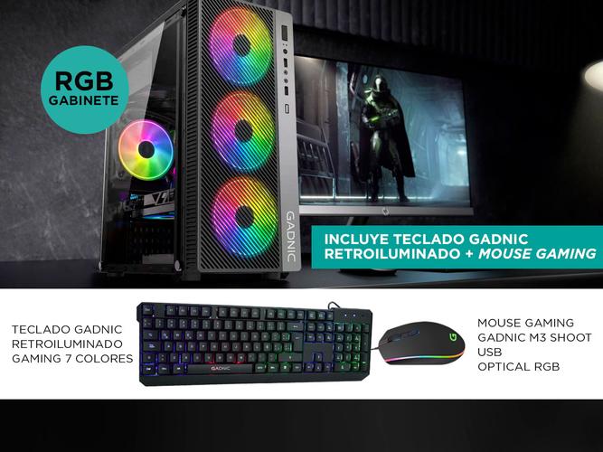 Pc Armada i5 10400 Gabinete Rgb 8gb Ssd 240 500w 80 plus Gamer Diseño Web - 3