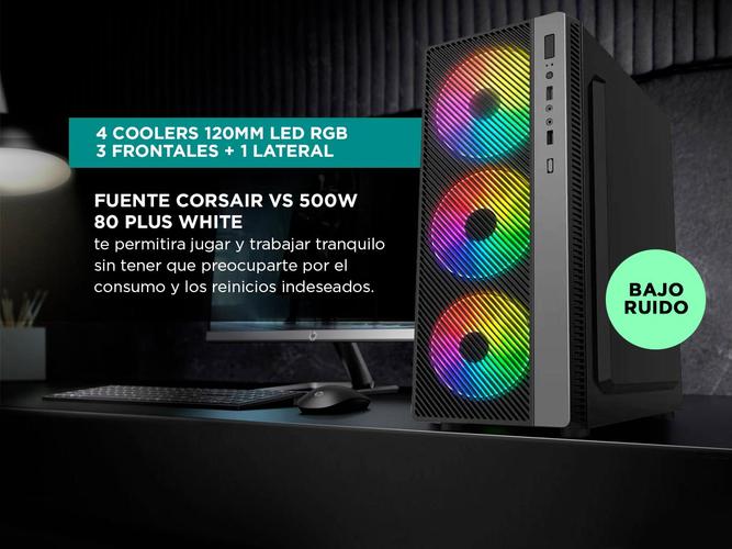 Pc Gamer Armada Intel Core i3 8gb ssd 240 c/ video 2gb Gabinete rgb 500w   - 4