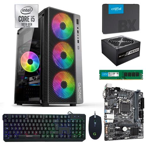 Pc Gamer Armada i5 10400 8gb Ssd 240 500w 80 plus Gabiente Rgb Diseño Web - 0