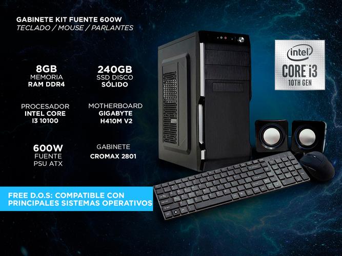 Pc Armada Intel Core i3 10100 + 8GB + SSD 240GB ideal Diseño Web Gamer - 1