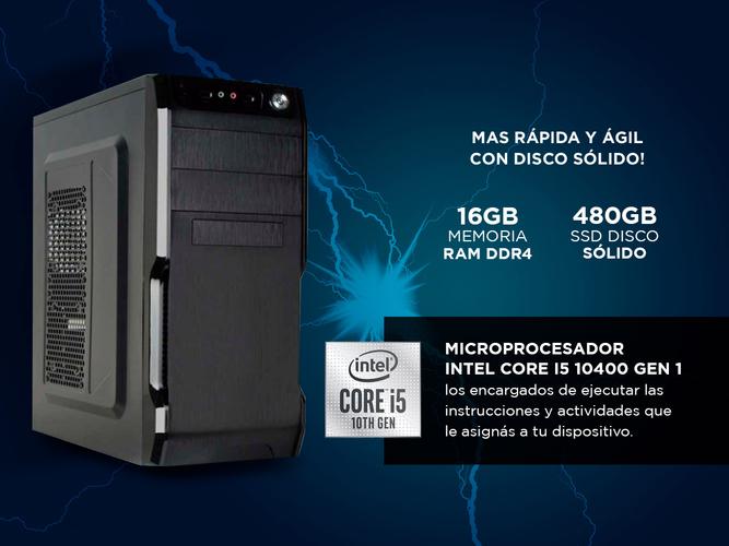Pc Armada Intel i5 10400 + 16GB + SSD 480GB + perifericos Gamer Diseño Juegos - 2