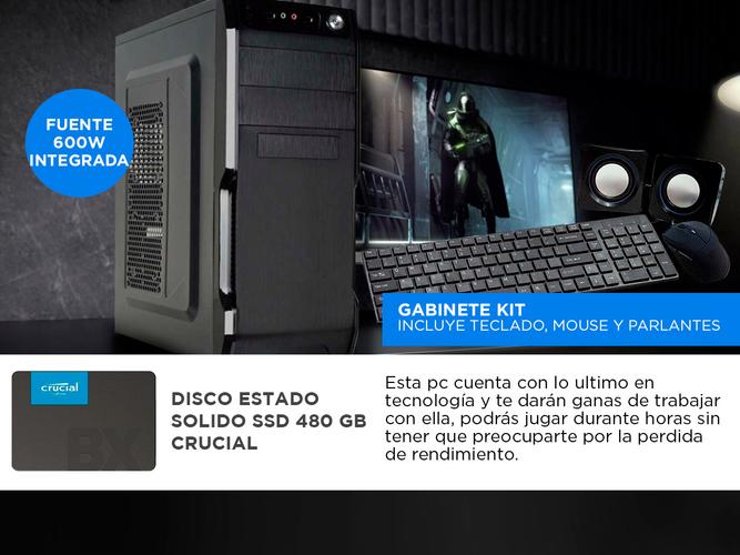 Pc Armada Intel i5 10400 + 16GB + SSD 480GB + perifericos Gamer Diseño Juegos - 4