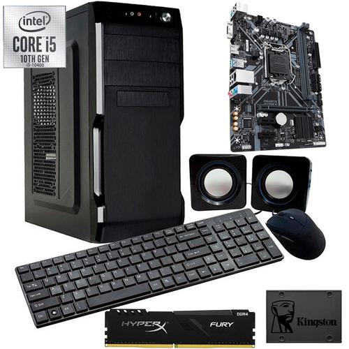 Pc Armada Intel i5 10400 + 8GB + SSD 240GB + perifericos Gamer Diseño Juegos - 0
