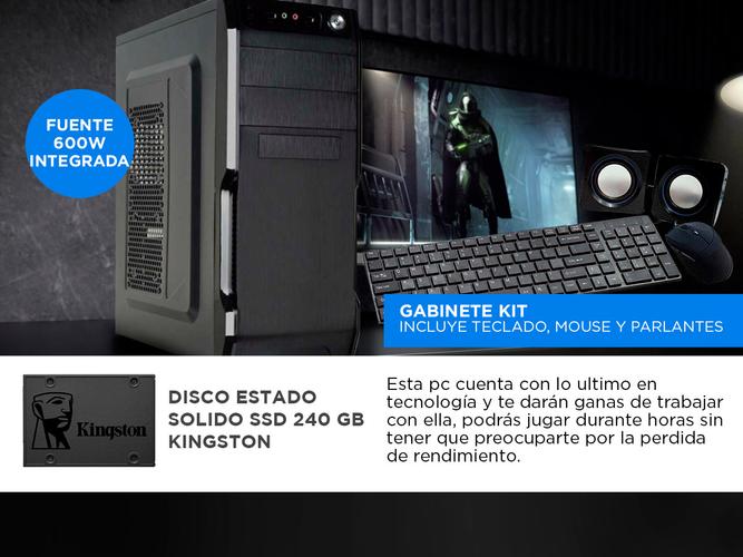 Pc Armada Intel i5 10400 + 8GB + SSD 240GB + perifericos Gamer Diseño Juegos - 4