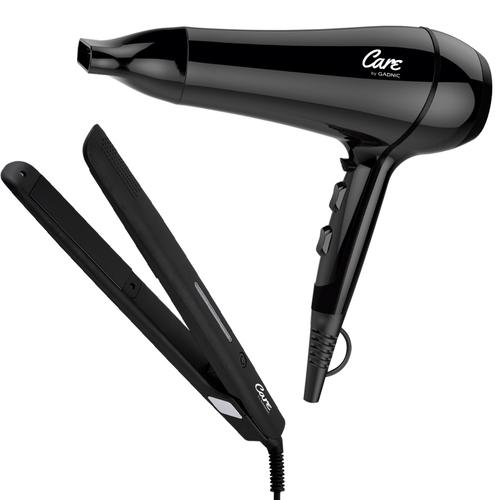 Planchita + Secador de Pelo Care By Gadnic Kit Peluquería Pro Tecnología Cerámica - 0