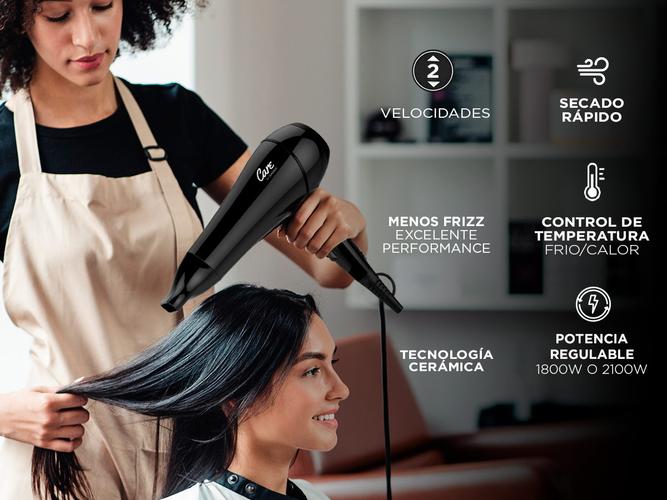 Planchita + Secador de Pelo Care By Gadnic Kit Peluquería Pro Tecnología Cerámica - 2