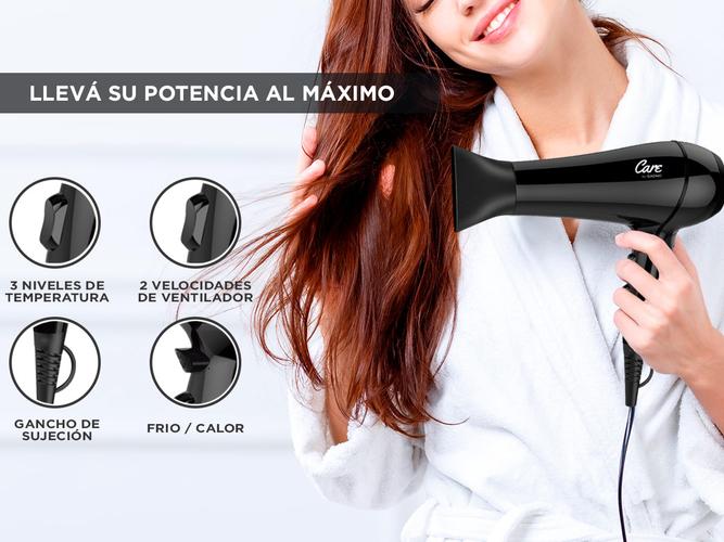 Planchita + Secador de Pelo Care By Gadnic Kit Peluquería Pro Tecnología Cerámica - 4