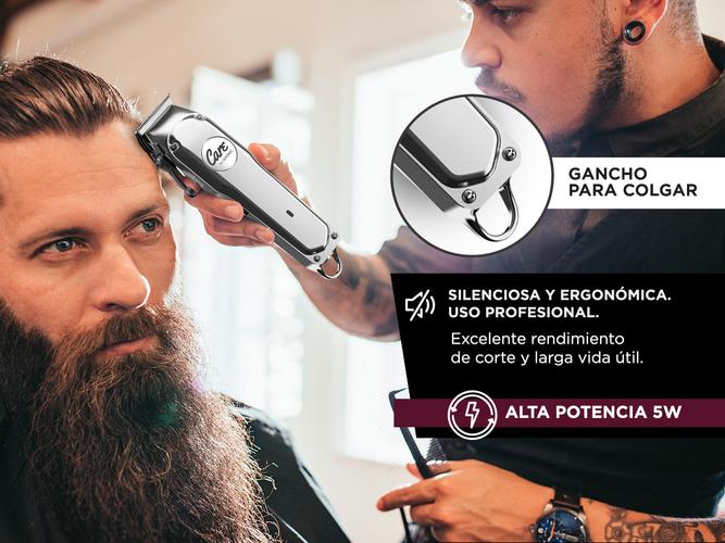 Maquina de Cortar el Pelo Inoxidable + Patillera Profesional Gadnic - 4