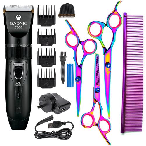 KIT Peluqueria Perro Peladora Canina + Tijeras profesionales - 0