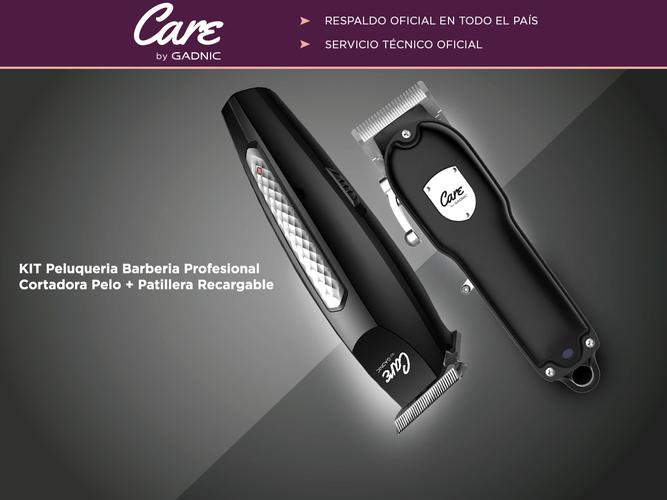 KIT Peluqueria Barberia Profesional Cortadora Pelo + Patillera Recargable - 1