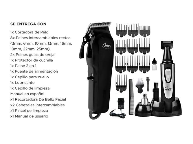 Kit Peluqueria Barberia Cortadora De Pelo + Patillera Profesional - 6