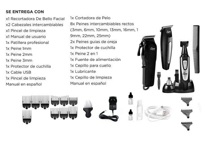 Kit Maquina De Cortar Pelo + Patillera Profesional Gadnic  - 6