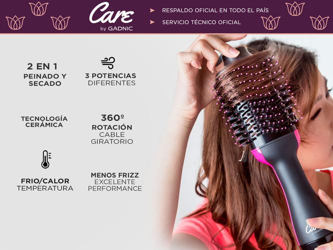 Kit Cepillo Secador De Pelo S1200 Pro + Masajeador De Cuero Cabelludo Gadnic - 1