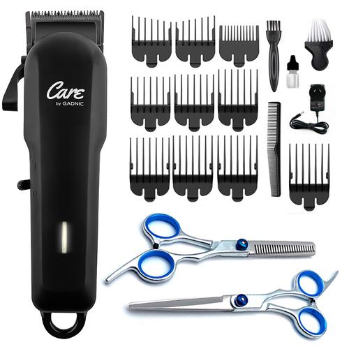 Kit Peluqueria Barberia Cortadora De Pelo S2000 + Tijeras Profesional Gadnic  - 0