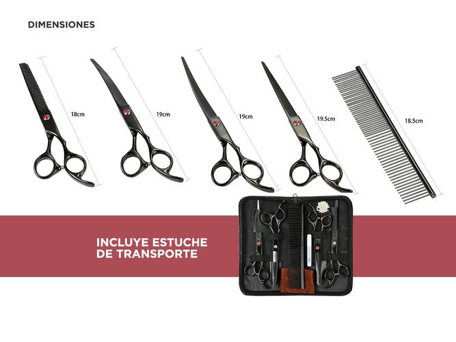 Set de 4 Tijeras Para Peluquería  Máquina de Cortar Pelo para Perros Gadnic S300 - 4
