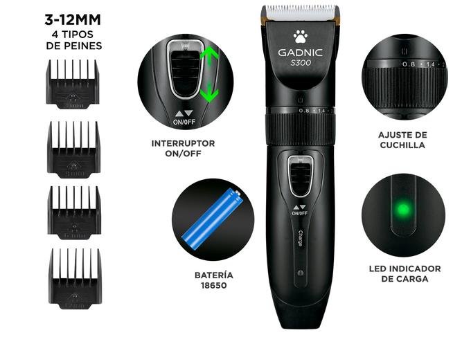 Set de 4 Tijeras Para Peluquería  Máquina de Cortar Pelo para Perros Gadnic S300 - 5