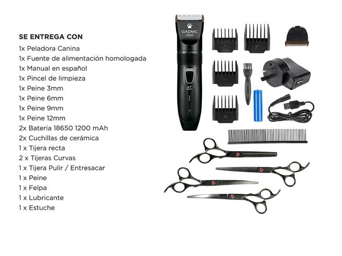 Set de 4 Tijeras Para Peluquería  Máquina de Cortar Pelo para Perros Gadnic S300 - 6