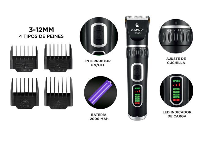 Set de 4 Tijeras Para Peluquería + Máquina De Cortar Pelo Para Perros Gadnic S500 - 4