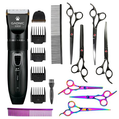 Set de 7 Tijeras Para Peluquería  Máquina De Cortar Pelo Para Perros Gadnic S300 - 0