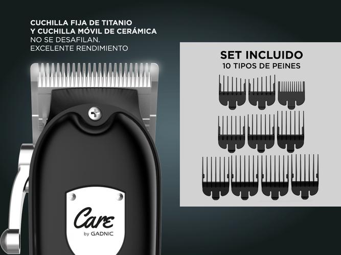 Cortadora de Pelo Gadnic CP8000 Recargable + Tijeras Profesionales Peluquería - 4