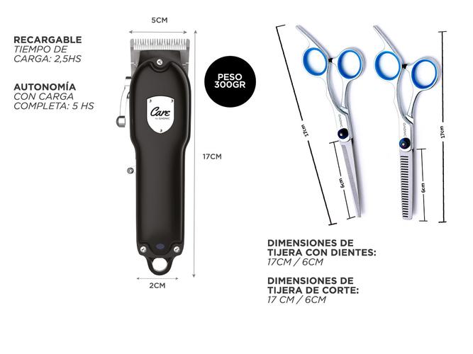 Cortadora de Pelo Gadnic CP8000 Recargable + Tijeras Profesionales Peluquería - 5
