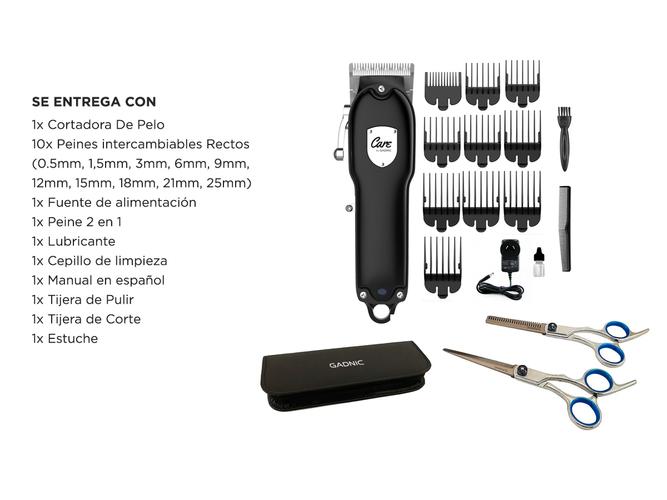 Cortadora de Pelo Gadnic CP8000 Recargable + Tijeras Profesionales Peluquería - 6