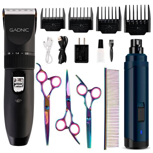 Kit de peluqueria para mascotas gadnic Cortadora de pelos + Tijeras + Lima De Uñas - 0