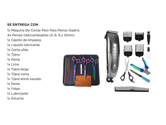 Kit Máquina De Cortar Pelo Para Perros Gadnic CPC12 + Tijeras T-300S Profesionales  - 6