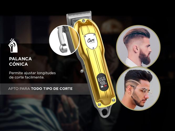 Maquina Cortadora de Pelo + Patillera electrica + Tijera Gadnic Gold Professional - 2