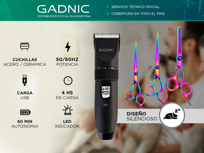 Kit Cortadora de Pelo Canino Gadnic CPL52 + Tijeras Peluquería Canina  - 1