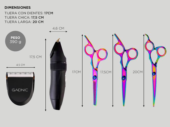 Kit Cortadora de Pelo Canino Gadnic CPL52 + Tijeras Peluquería Canina  - 5