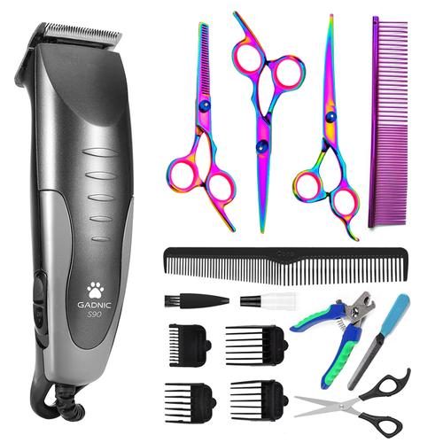 Kit Mascotas Cortadora de Pelo para Perro 220v + Set de Tijeras Caninas - 0
