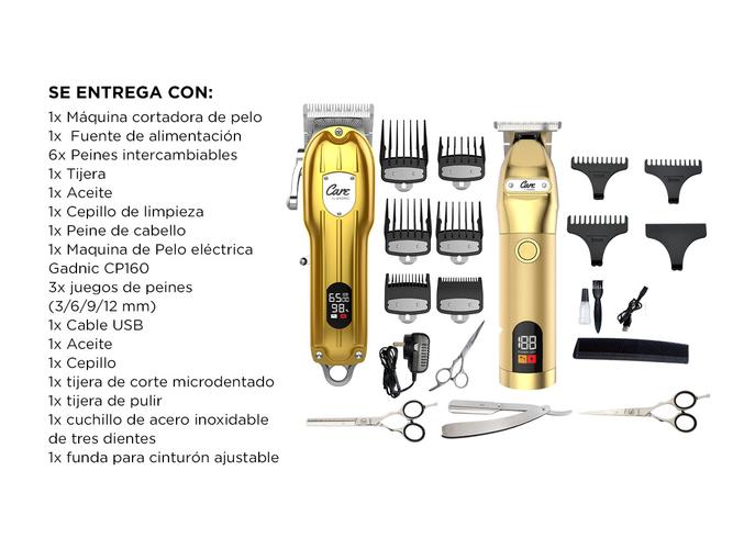 Maquina Cortadora de Pelo + Maquinita de pelo electrica + Set de  Tijeras - 6