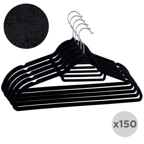 Kit x 150 Perchas Gadnic Terciopelo Antideslizantes Flexibles 45cm - 0