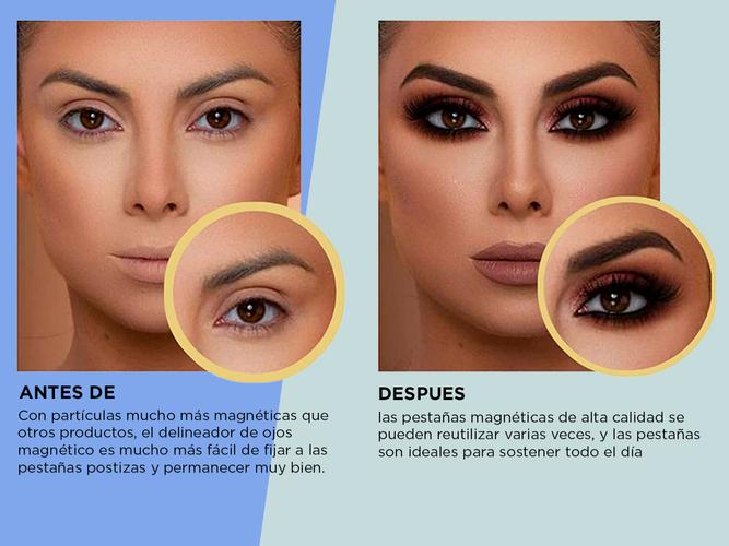 Kit de pestañas magnéticas y Delineador de ojos Gadnic PM6000 - 3