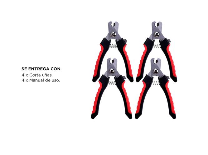 Kit x4 Corta Uñas Alicate Gadnic Para Mascotas - 4