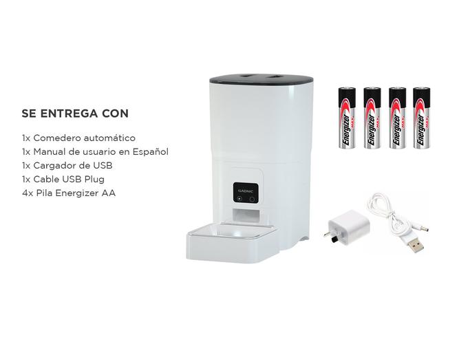 Comedero Automatico Wifi Gadnic + 4 Pilas AA - 5