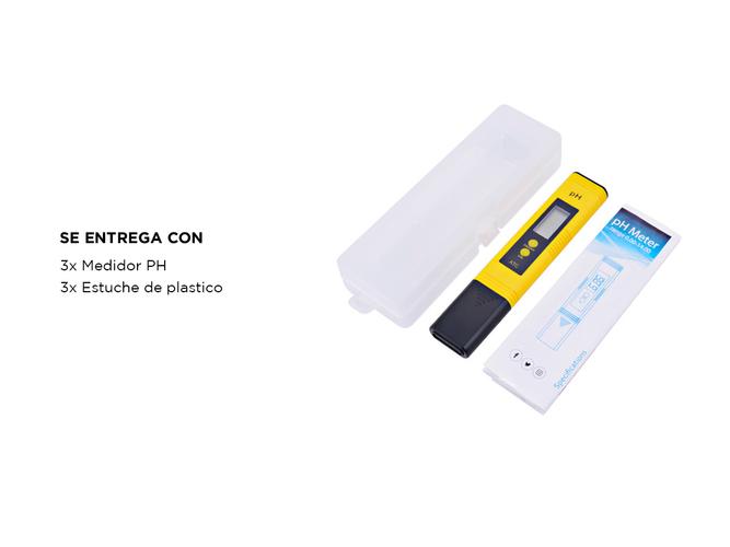 Kit x3 Medidor De PH Digital Calibrado Tester PHmetro - 5