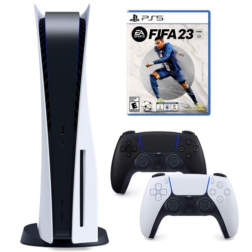 Combo Sony Play Station 5 Standard 825gb + Joystick DualSense PS5 Adicional + FIFA 23 Fisico - 0