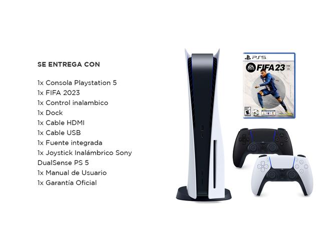 Combo Sony Play Station 5 Standard 825gb + Joystick DualSense PS5 Adicional + FIFA 23 Fisico - 6