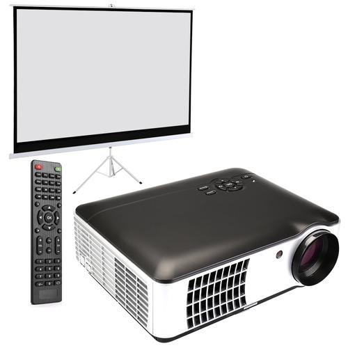 Proyector Gadnic Panoramic 2800 Lúmenes + Pantalla 100