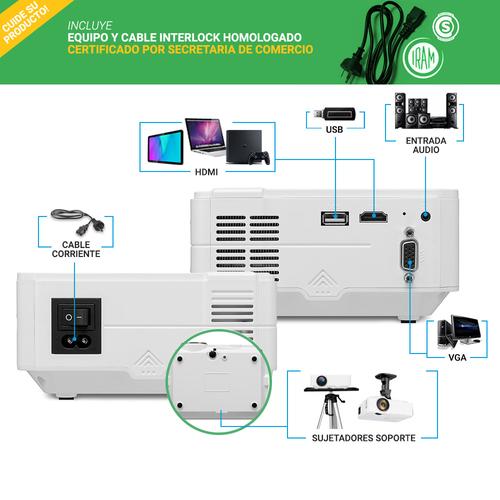 Kit Proyector Gadnic Mirror 1500 L + Pantalla 150
