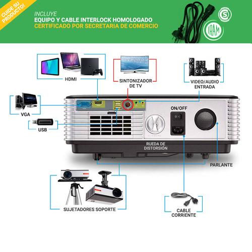 Kit Proyector Gadnic 4500 Lúmenes + Trípode - 6