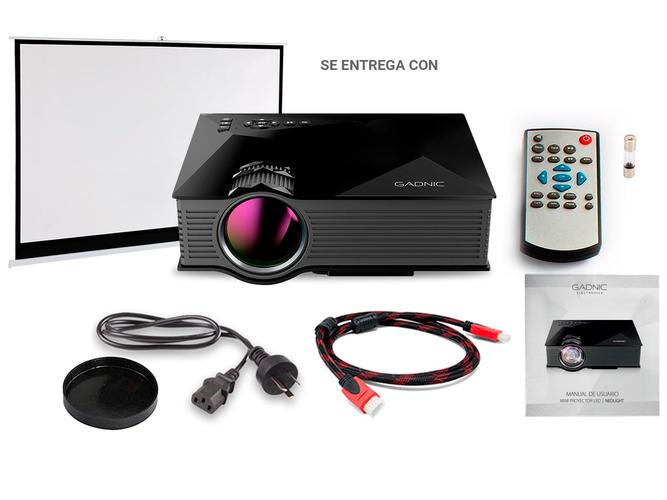 Mini Proyector Gadnic Nedlight 1200 Lúmens Wifi + Pantalla 100