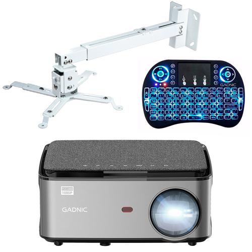 Kit Proyector Gadnic Surr 5500 Lumenes + Soporte Proj0035 + Teclado Retroiluminado Inalambrico  - 0