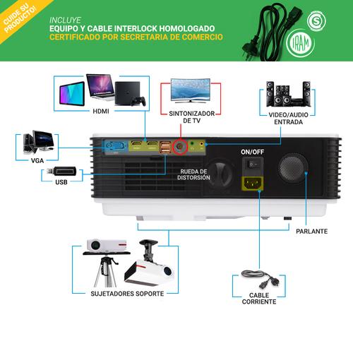 Proyector Gadnic Iron Style 5500 Lúmenes - 7