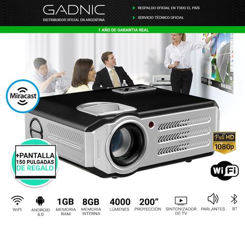 Kit Proyector Wifi Gadnic 4000 L+ Pantalla 150